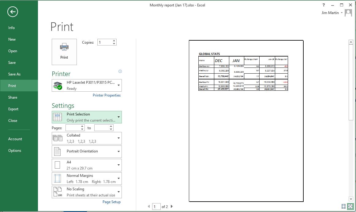 Cách khắc phục sự cố in thường gặp trong Excel